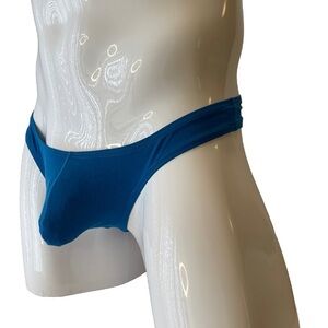 Men’s Thong G-String Blue Medium New Cotton